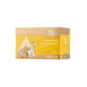 دمنوش مخلوط جینسینگ بسته 14عددی مهرگیاه